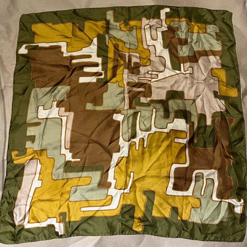Vintage retro silk scarf
